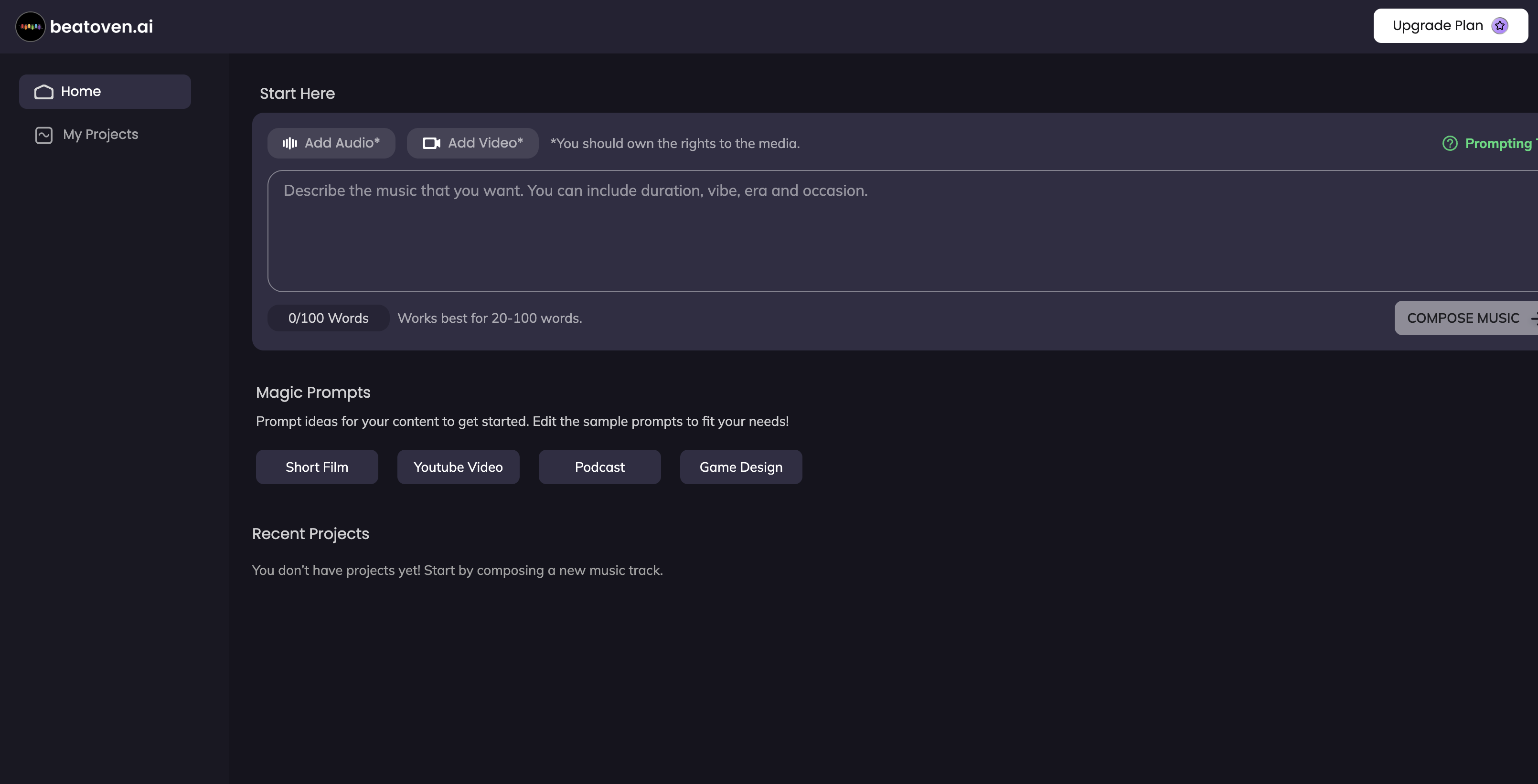 Beatoven UI