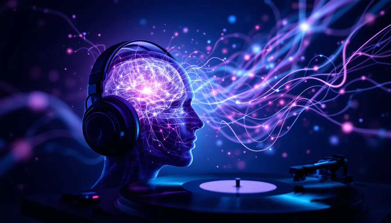 Neuroscience and Music - A creative expression, image generated by AI