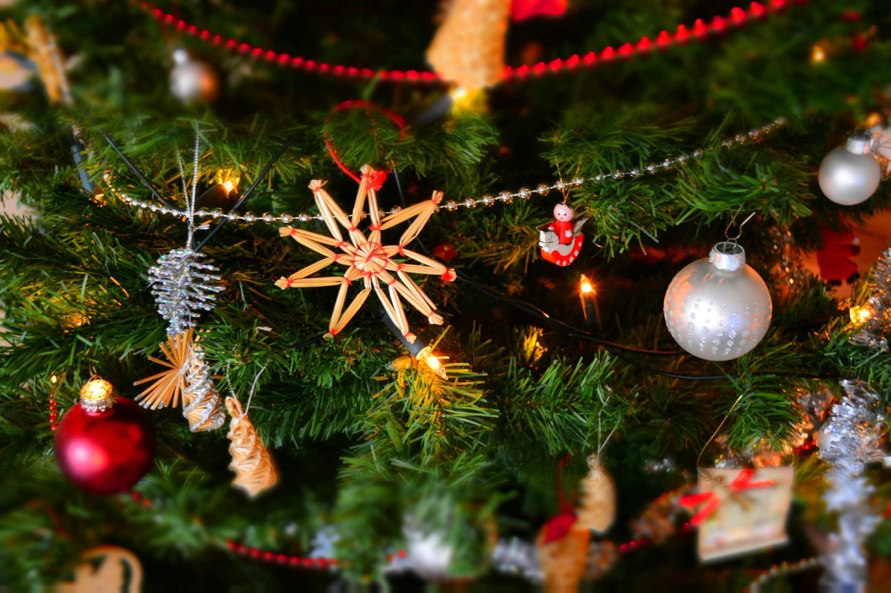 A Christmas tree decoration