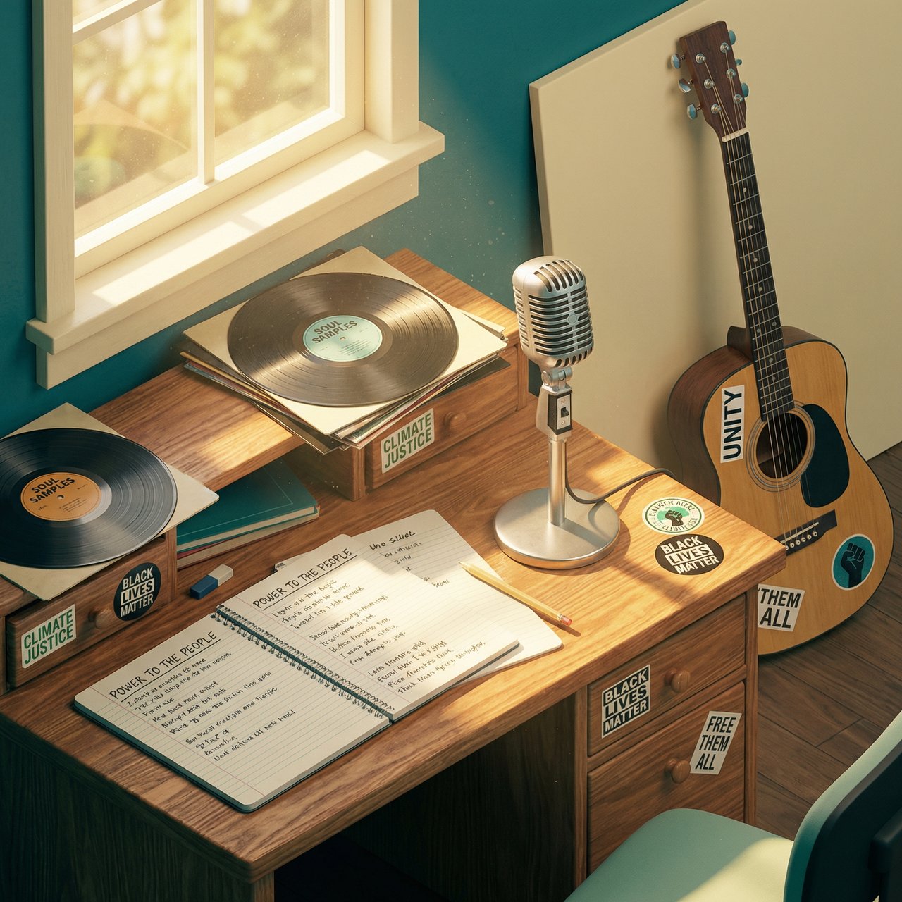 Conscious rap artist recording