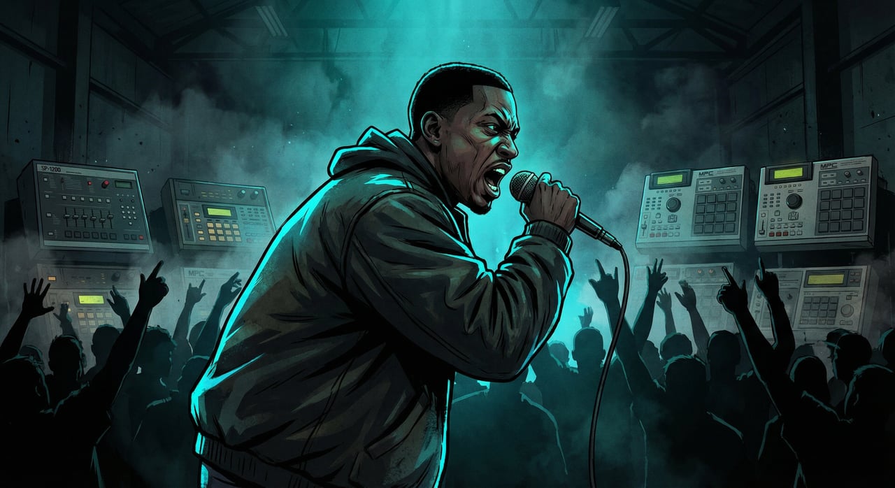 Hardcore hip-hop performance