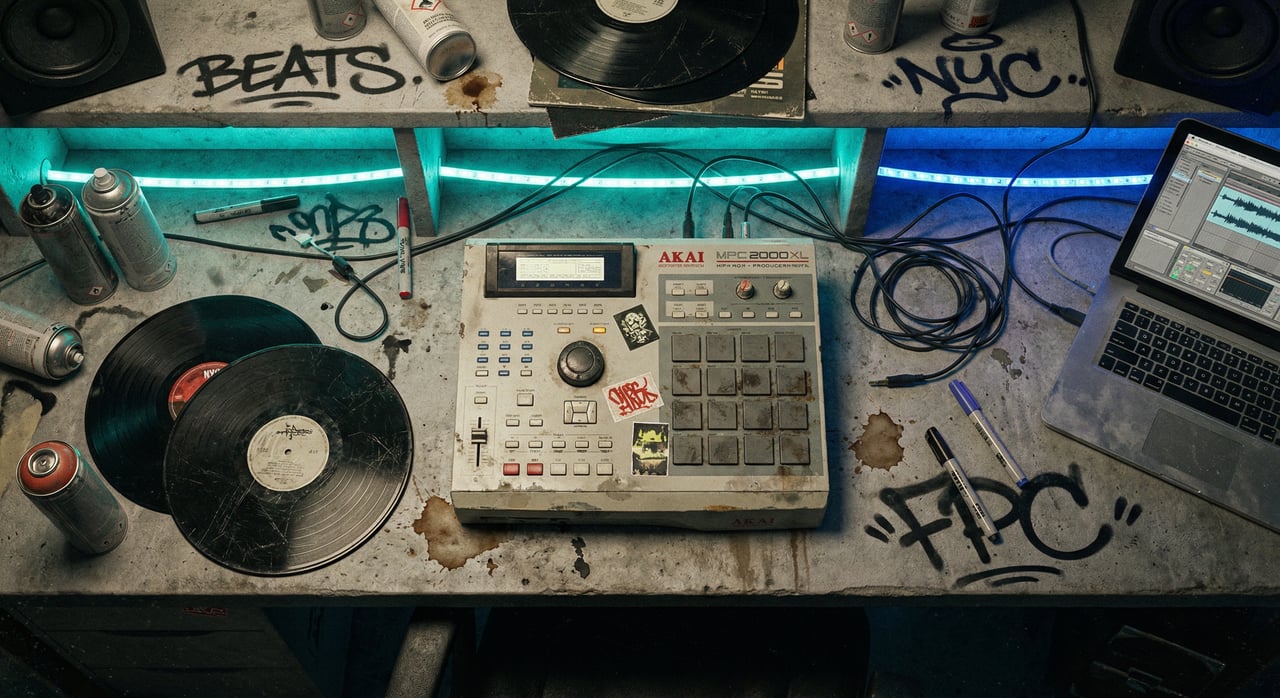 Hardcore hip-hop production desk